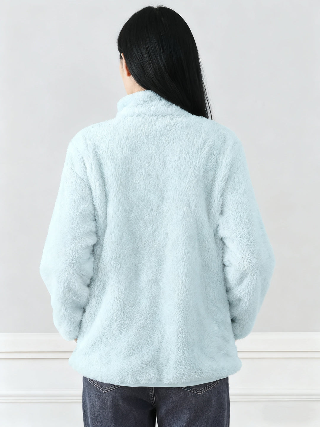 Women's Fleece Jacket Casual Outerwear Long Sleeve Winter Coat