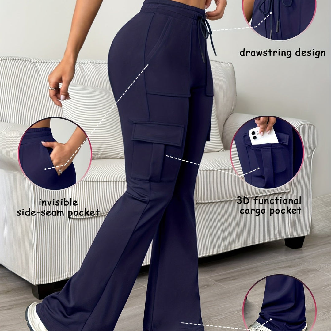 Women's Athletic Cargo Jogger Pants with Slim-Fit Ankle Design