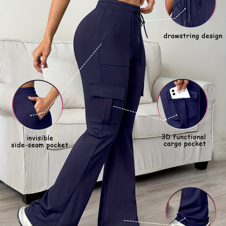 Women's Athletic Cargo Jogger Pants with Slim-Fit Ankle Design