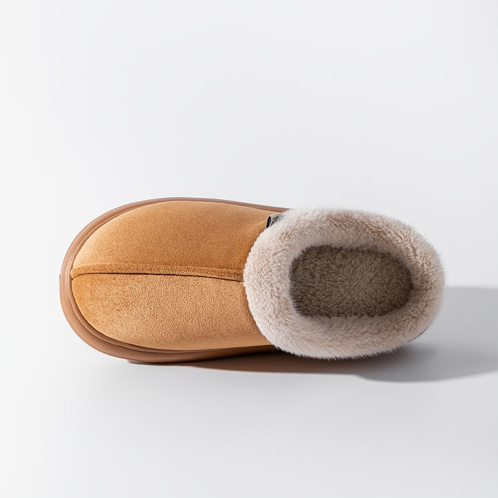 Women's Plush Slippers with Thick Lining Indoor Outdoor House Shoes