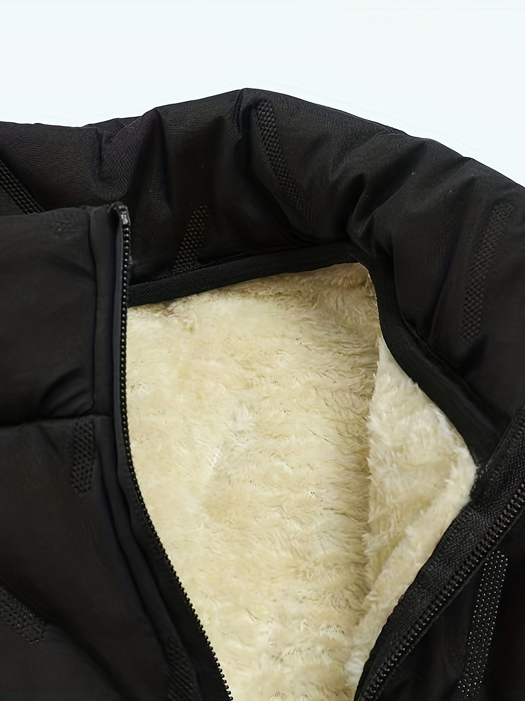Men's Fleece-Lined Sleeveless Jacket Vest with Zippered Pockets