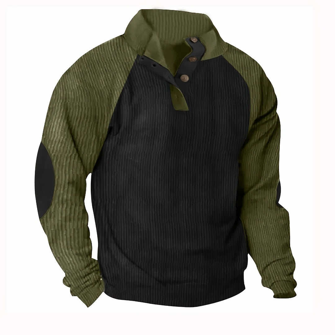 Men's Casual Long-Sleeved Pullover T-Shirt Sweatshirt