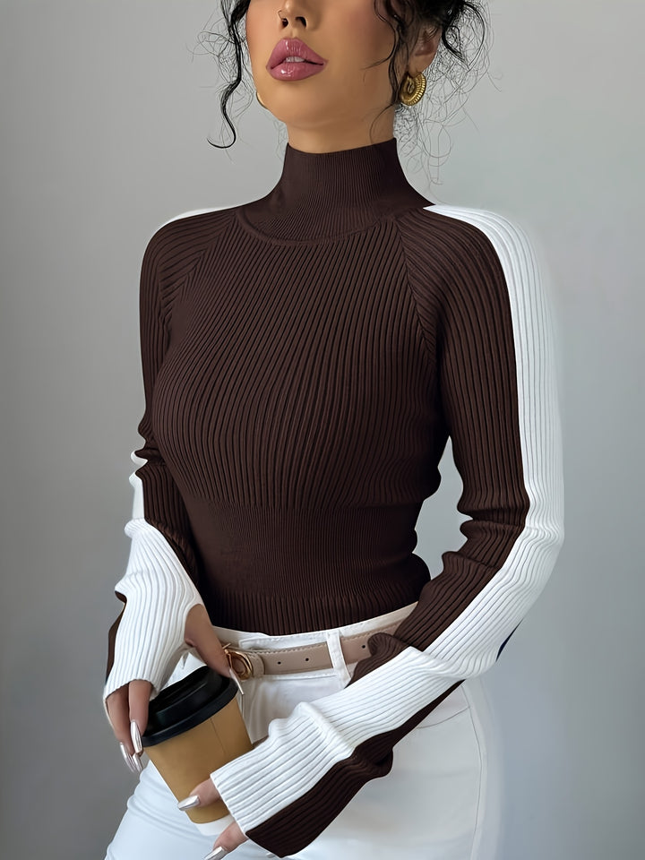 High Neck Turtleneck Layering Top for Fall Winter