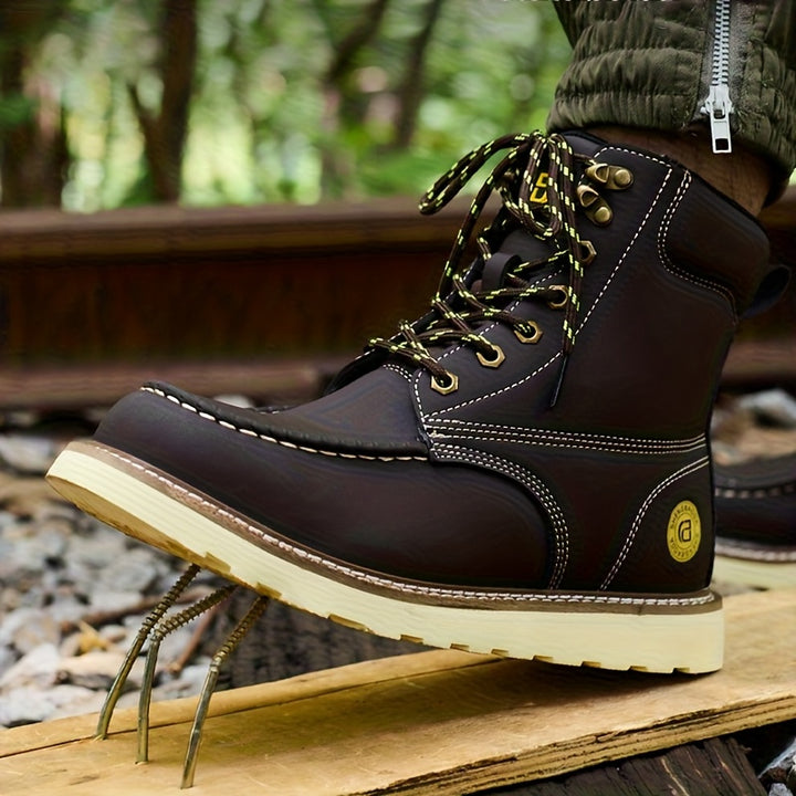 Men's Industrial Footwear Slip Resistant Steel Toe Safety Shoes