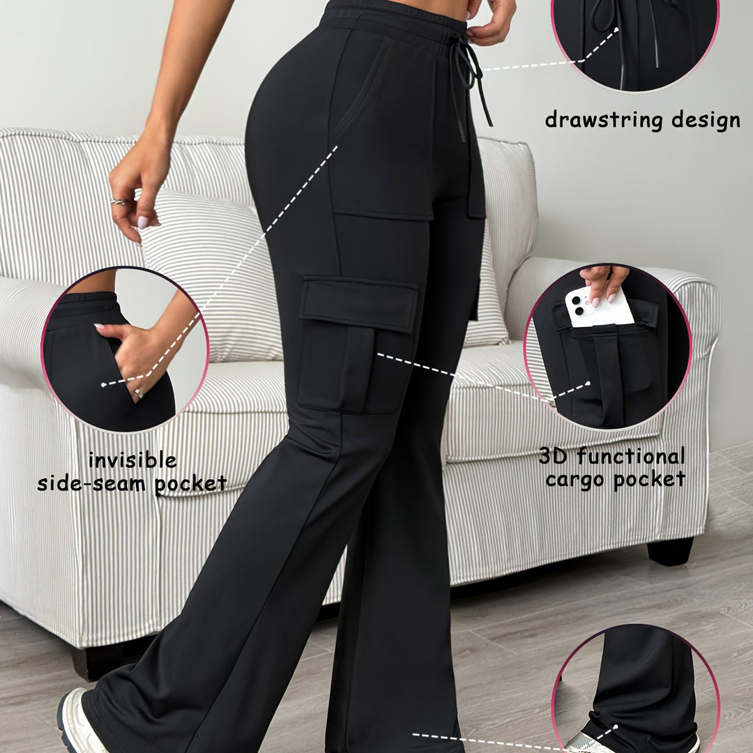 Women's Athletic Cargo Jogger Pants with Slim-Fit Ankle Design