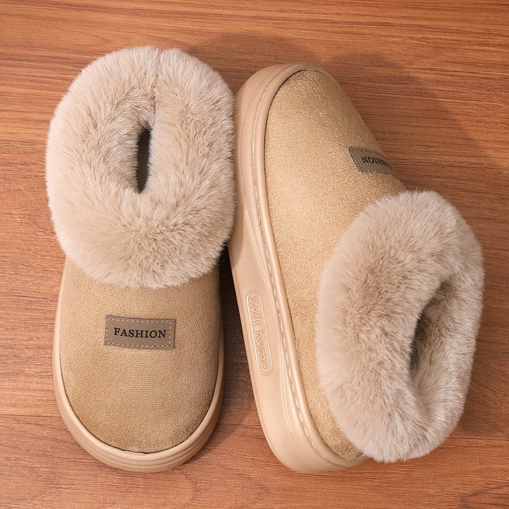 Cozy Fleece Slippers for Women with Non-Slip EVA Sole
