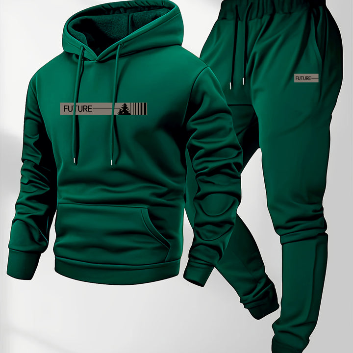 Men's Casual Hoodie and Jogger Pants Set Sportswear Outfit