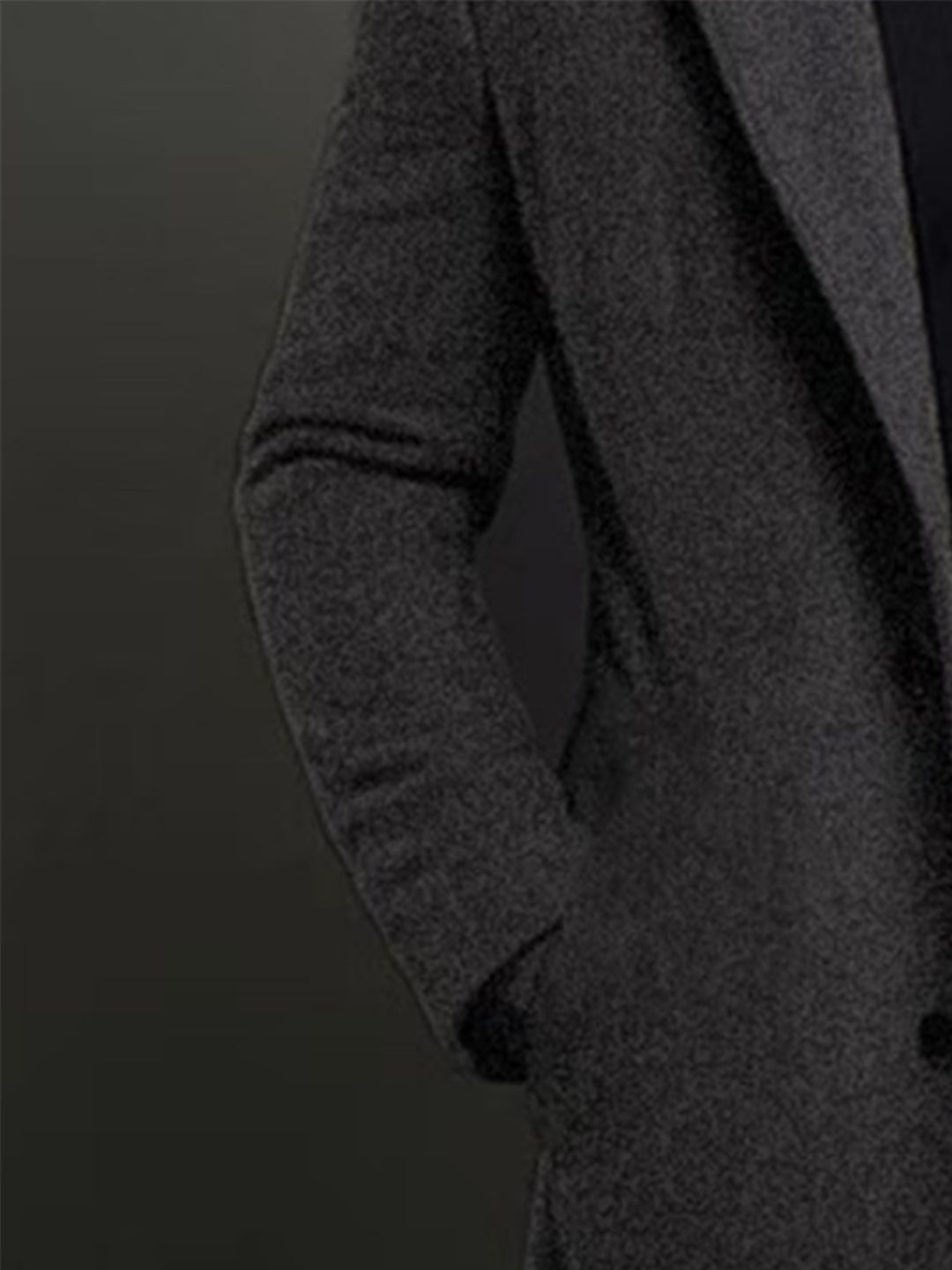 Men's British Coat Jacket Single-Breasted Button Front Collar