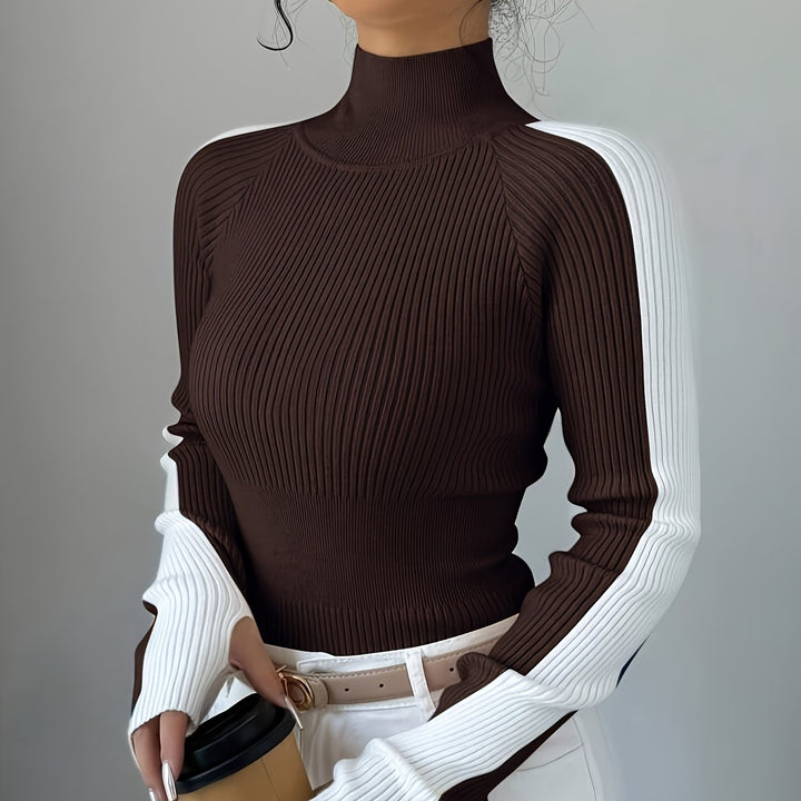 High Neck Turtleneck Layering Top for Fall Winter