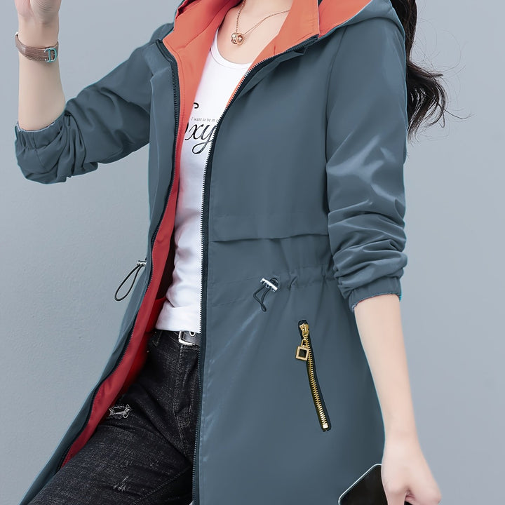 Double-sided Wearable Windbreaker Jacket Women's Fashionable Coat