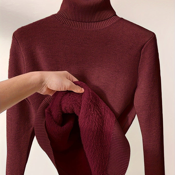 Women's High Neck Turtleneck Sweater Pullover Casual Wear
