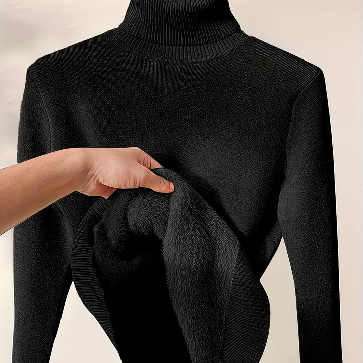 Women's High Neck Turtleneck Sweater Pullover Casual Wear