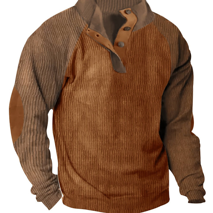 Men's Casual Long-Sleeved Pullover T-Shirt Sweatshirt