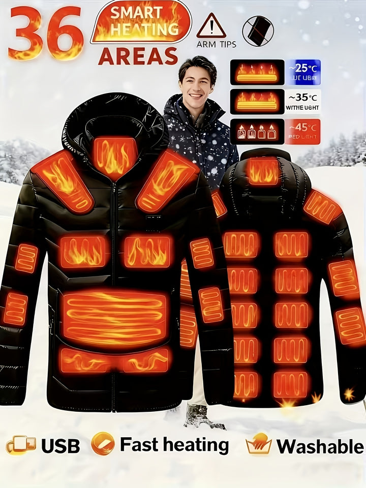 Heated Jacket for Men and Women with USB Power and Heating Zones