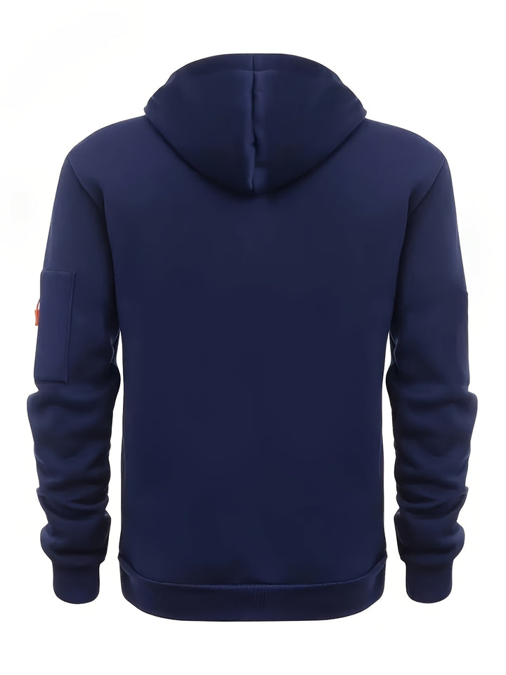 Men's Casual Zipper Hoodie with Kangaroo Pocket