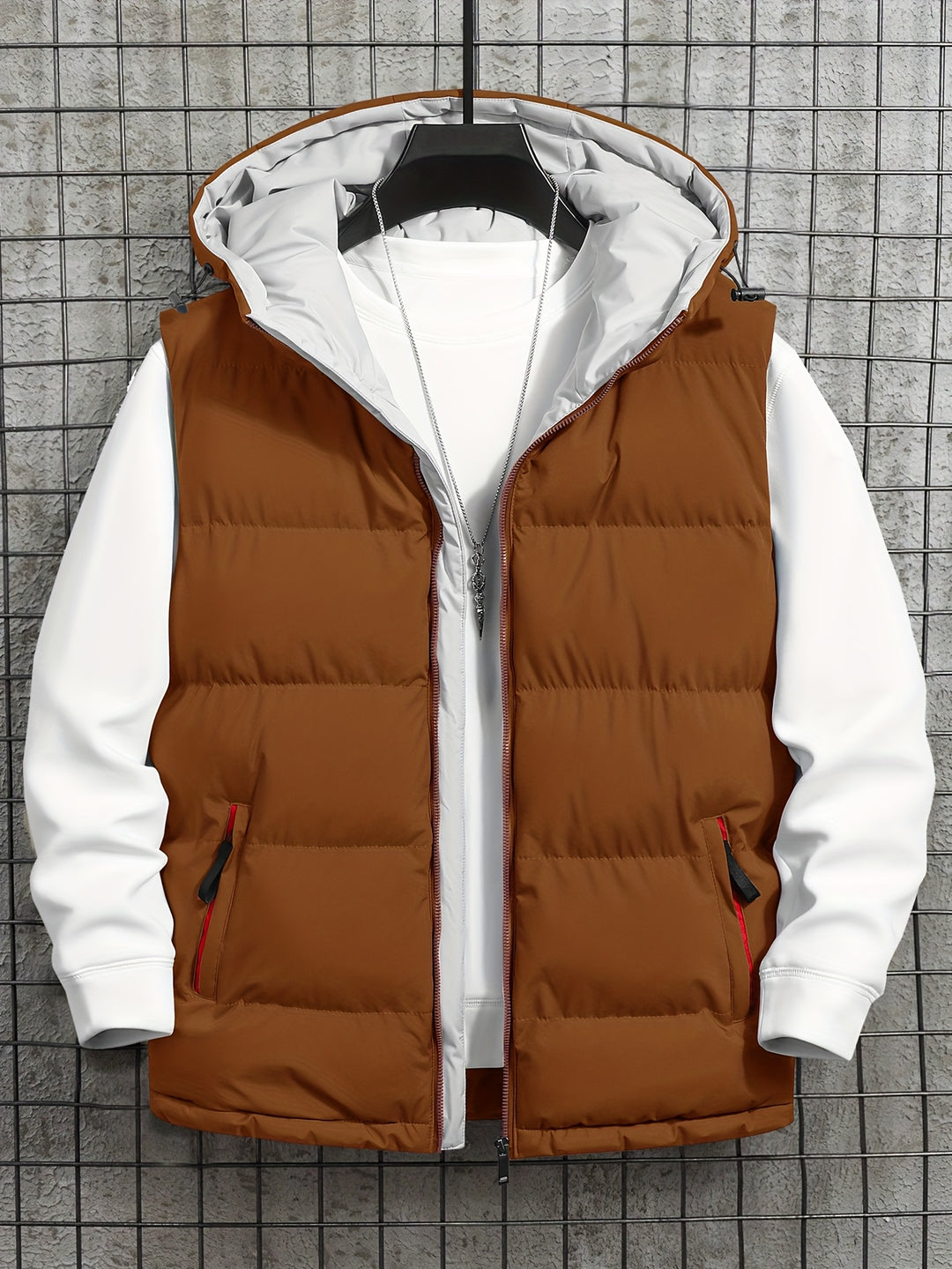 Men's Hooded Vest Thickened Lightweight Stylish Casual Wear