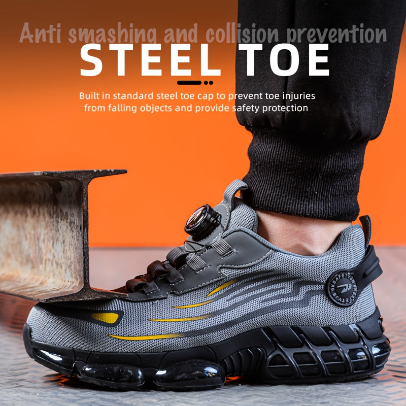 Buttoned Safety Shoes Anti-Crush Anti-Puncture Comfortable Breathable