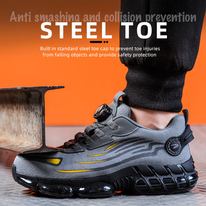 Buttoned Safety Shoes Anti-Crush Anti-Puncture Comfortable Breathable