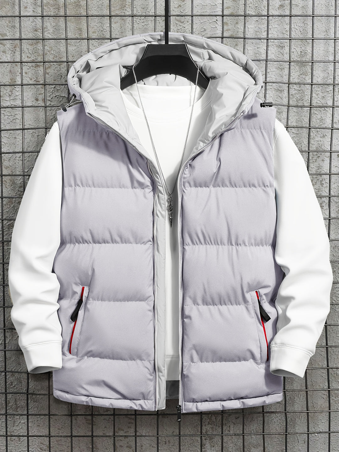 Men's Hooded Vest Thickened Lightweight Stylish Casual Wear
