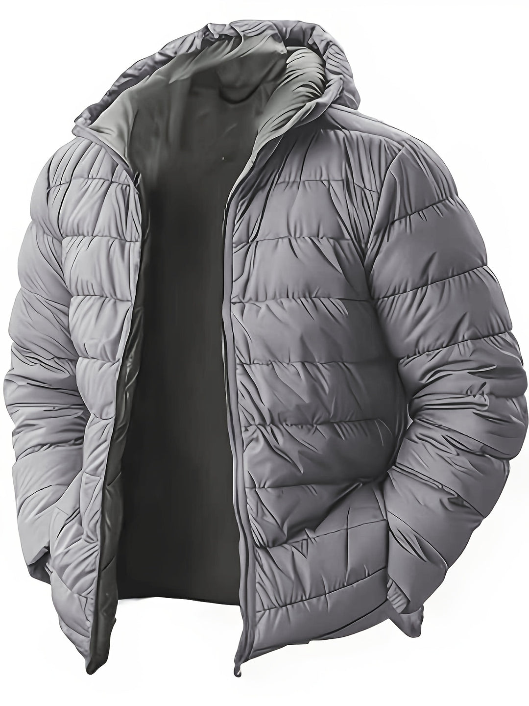 Men's Hooded Windproof Quilted Jacket