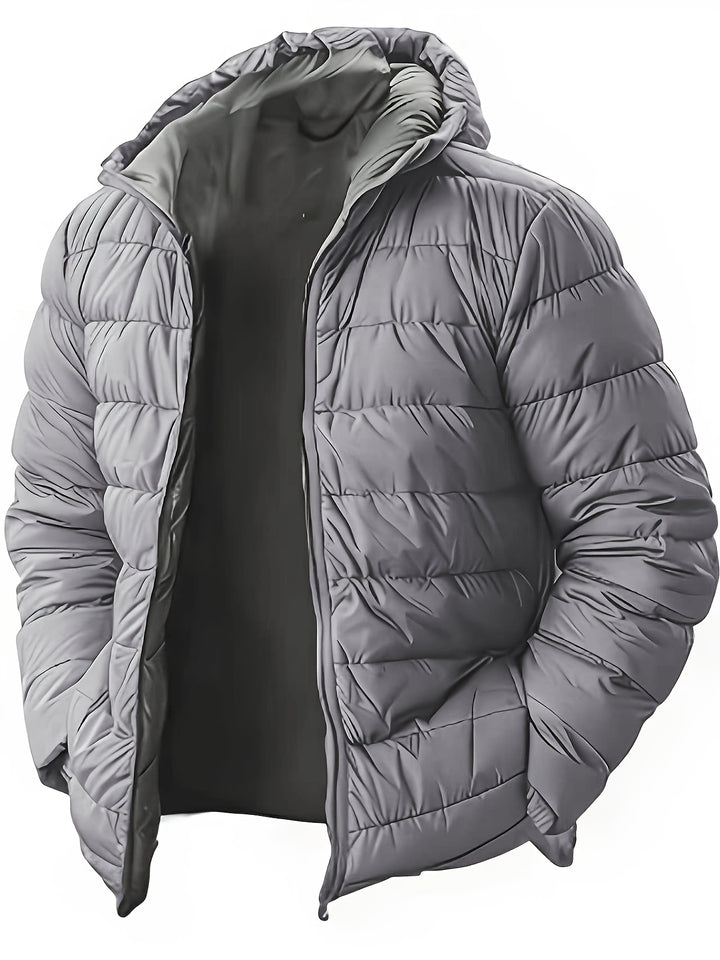 Men's Hooded Windproof Quilted Jacket