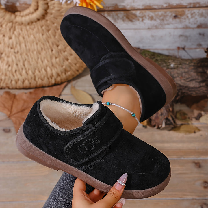 Women's Winter Ankle Boots Slip-On Flat Design Cold-Resistant Footwear
