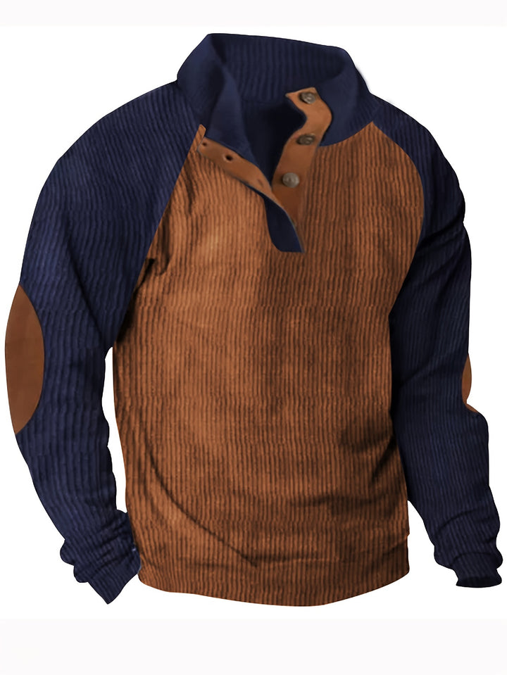 Men's Casual Long-Sleeved Pullover T-Shirt Sweatshirt