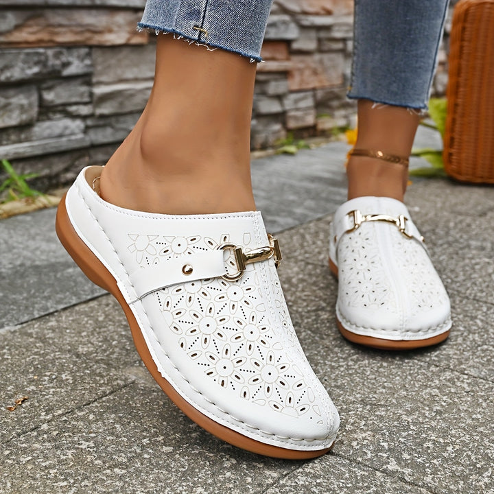 Bohemian Style Women's Mules Casual Mid-Heel Thick-Soled Shoes