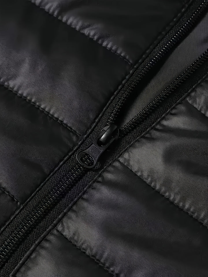 Men's Lightweight Jacket Hooded Stand Collar Versatile Outerwear