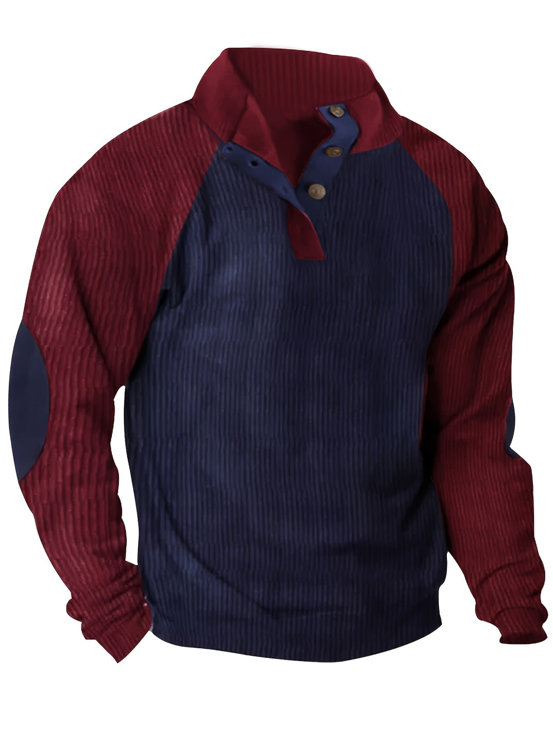 Men's Casual Long-Sleeved Pullover T-Shirt Sweatshirt