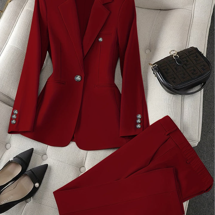 Two-Piece Suit Set with Waistcoat and Matching Pants