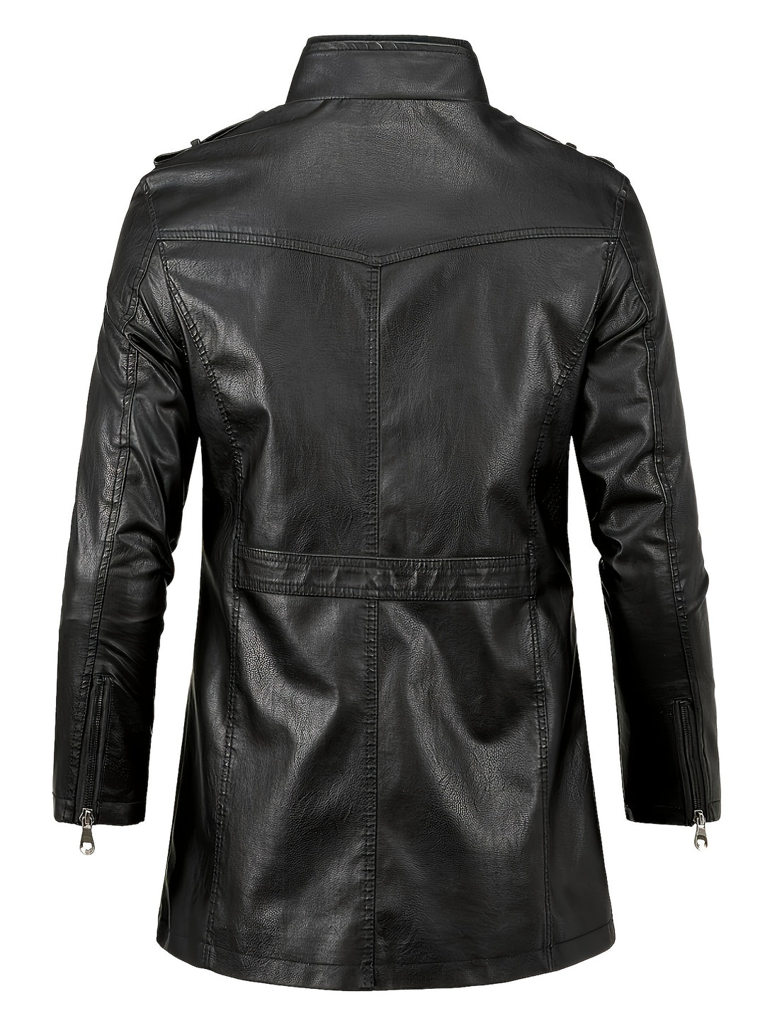 Casual Streetwear Jacket for Men with Stand-Up Collar and Pockets