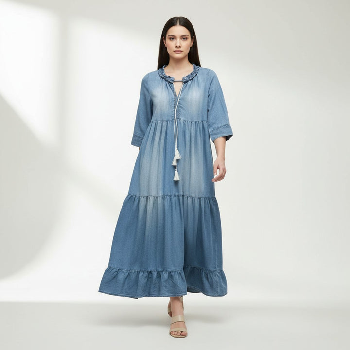 B Unique Fashions Autumn Maxi Dress for Women-B Unique Fashions