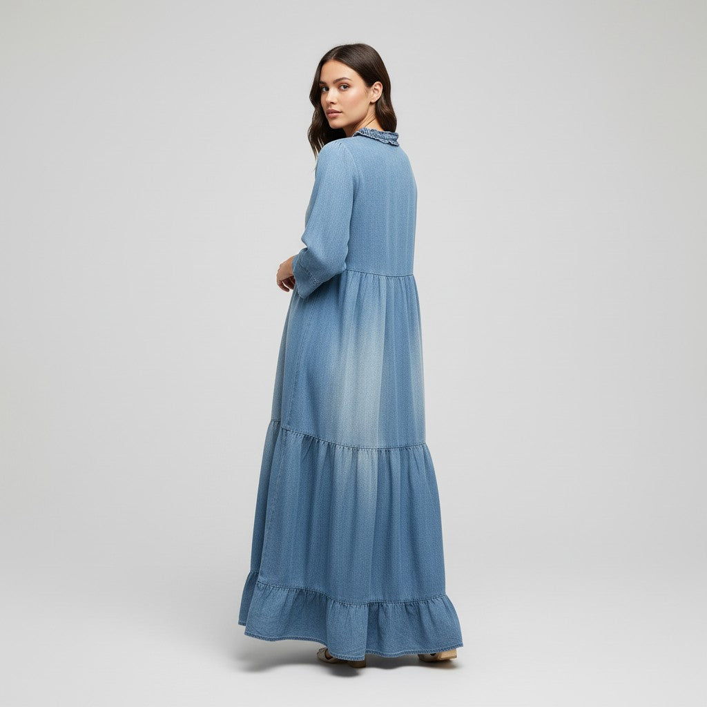 B Unique Fashions Autumn Maxi Dress for Women-B Unique Fashions