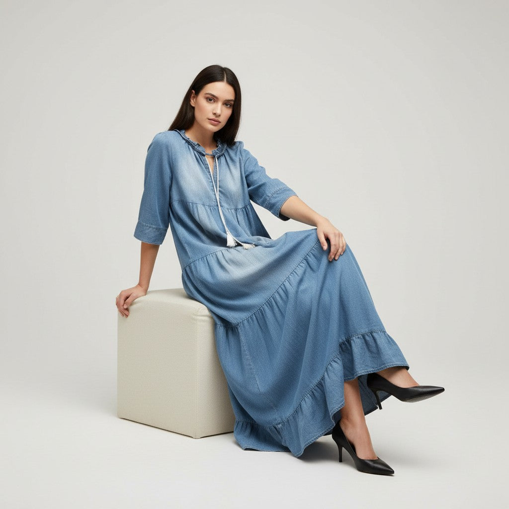 B Unique Fashions Autumn Maxi Dress for Women-B Unique Fashions