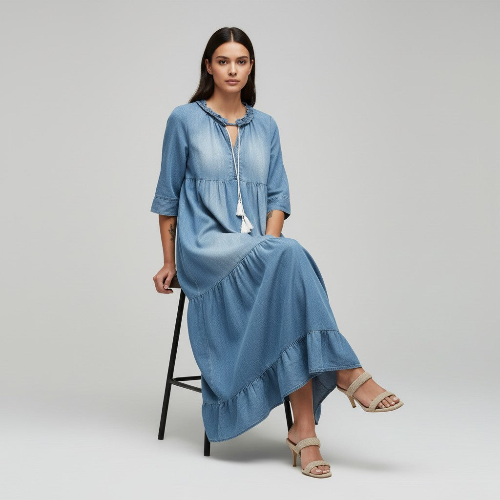 B Unique Fashions Autumn Maxi Dress for Women-B Unique Fashions