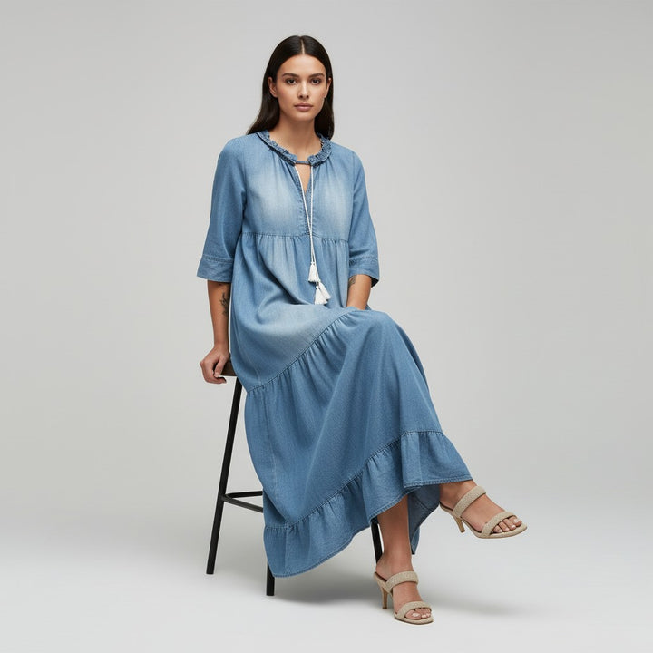 B Unique Fashions Autumn Maxi Dress for Women-B Unique Fashions