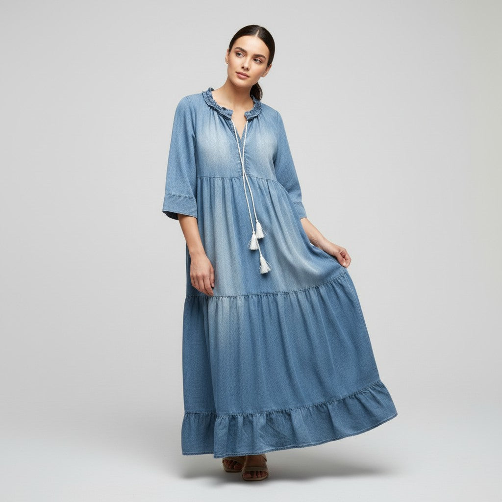 B Unique Fashions Autumn Maxi Dress for Women-B Unique Fashions