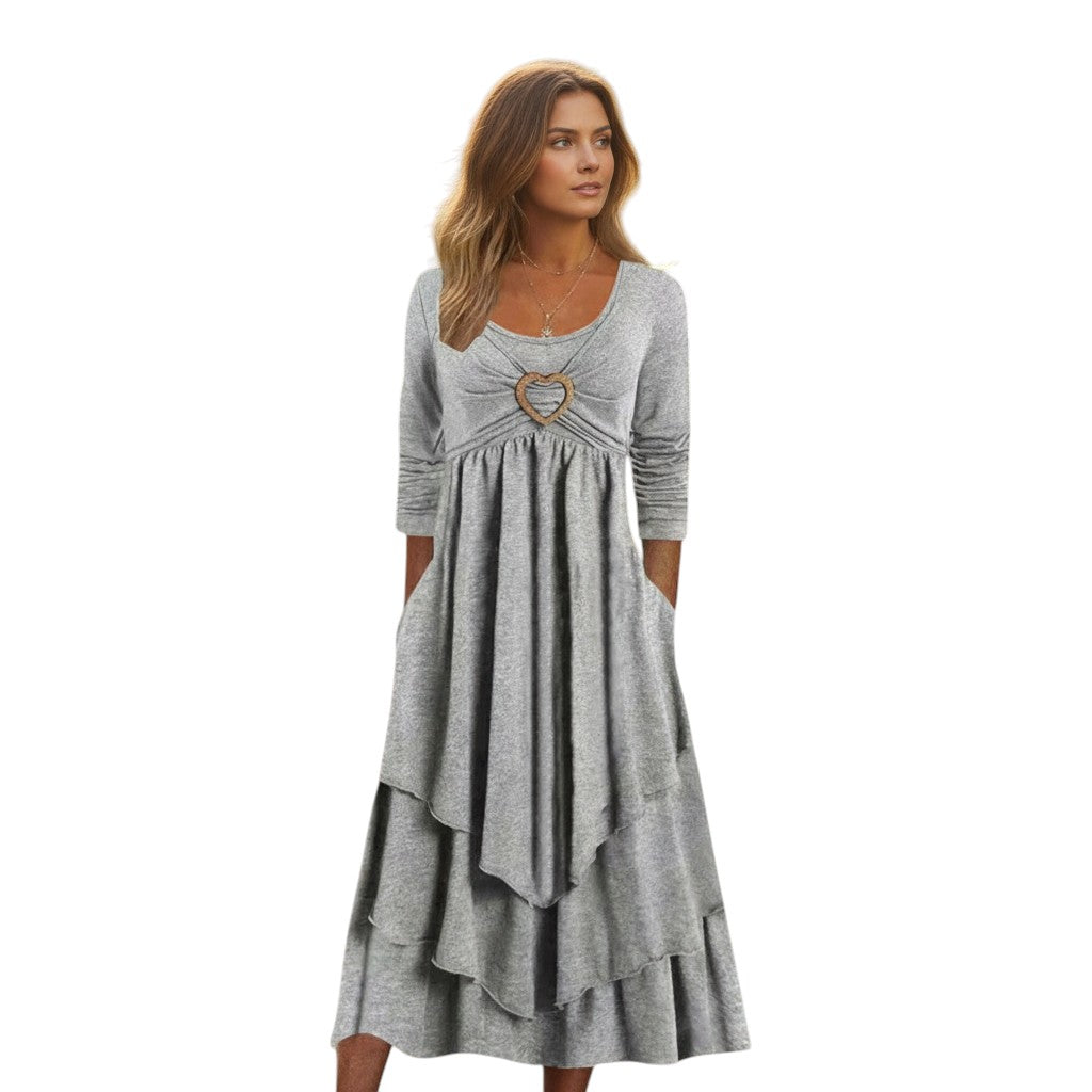 B Unique Fashions - Autumn Maxi Dress for Women-STYLAAR-B Unique Fashions