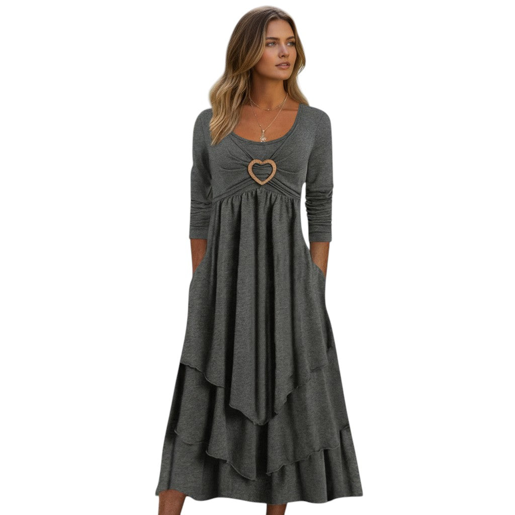 B Unique Fashions - Autumn Maxi Dress for Women-STYLAAR-B Unique Fashions