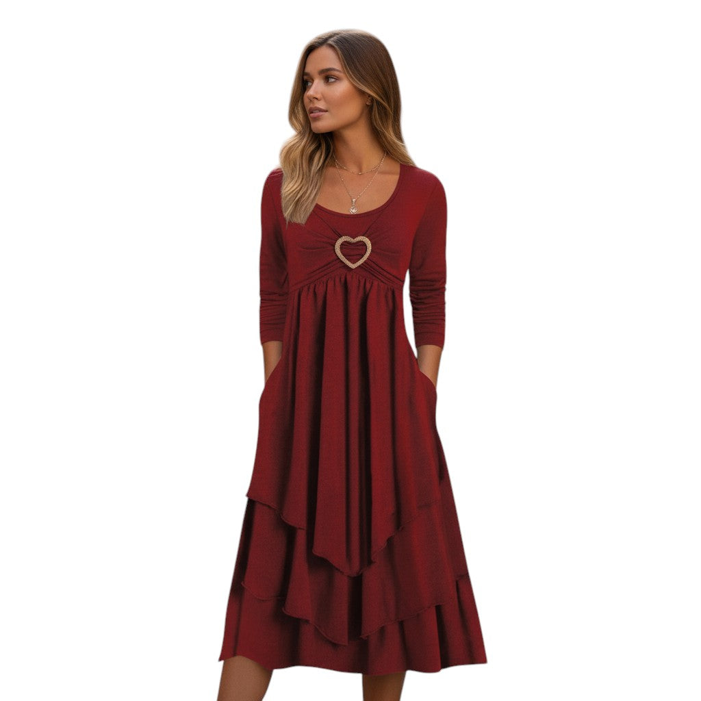 B Unique Fashions - Autumn Maxi Dress for Women-STYLAAR-B Unique Fashions