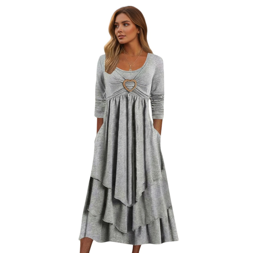 B Unique Fashions - Autumn Maxi Dress for Women-STYLAAR-B Unique Fashions