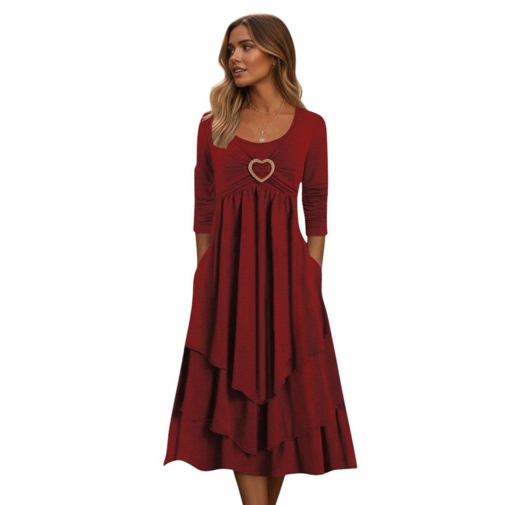B Unique Fashions - Autumn Maxi Dress for Women-STYLAAR-B Unique Fashions