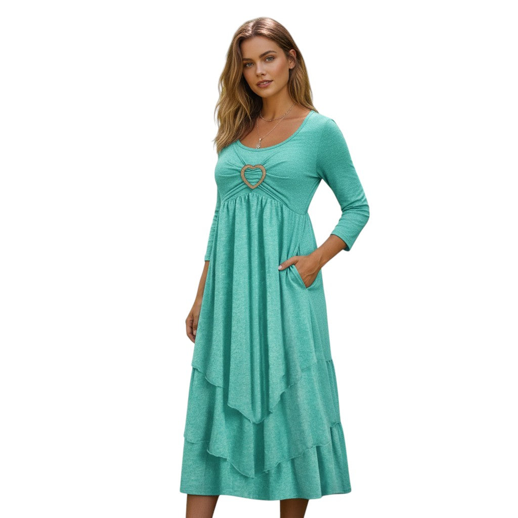 B Unique Fashions - Autumn Maxi Dress for Women-STYLAAR-B Unique Fashions