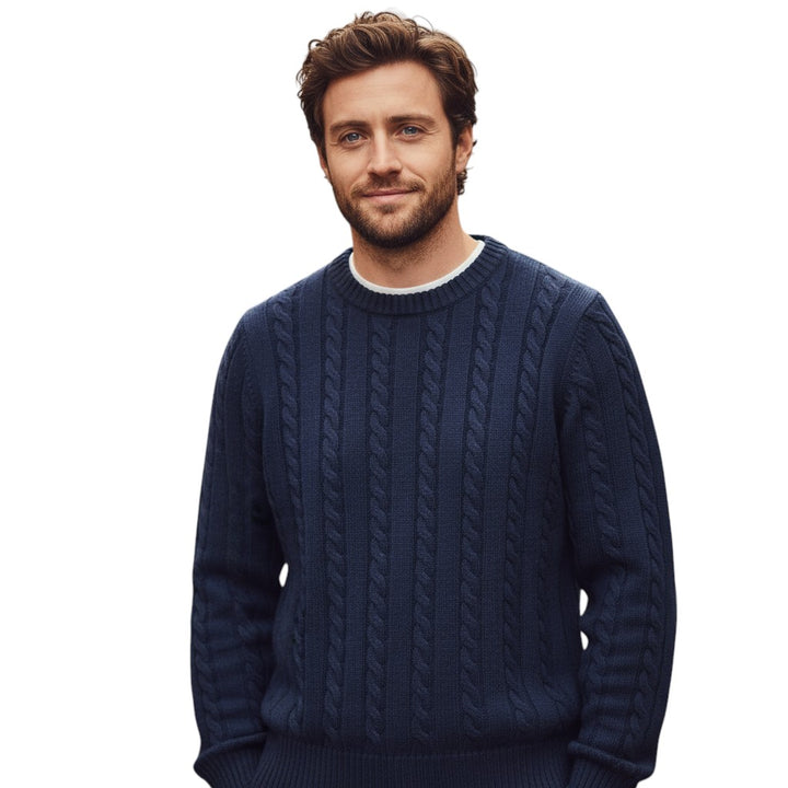 B Unique Fashions - Casual Crew Neck Pullover Sweater for Men-STYLAAR-B Unique Fashions