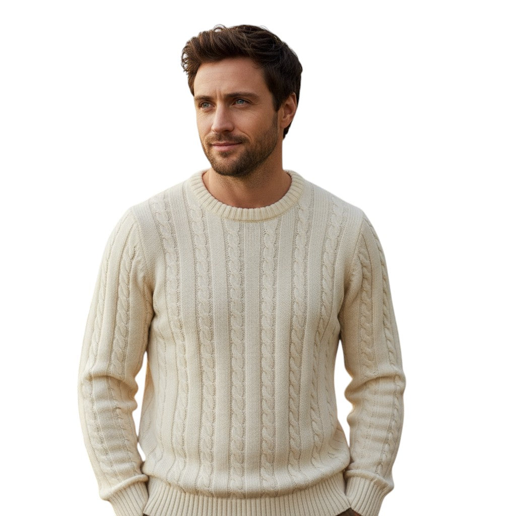 B Unique Fashions - Casual Crew Neck Pullover Sweater for Men-STYLAAR-B Unique Fashions