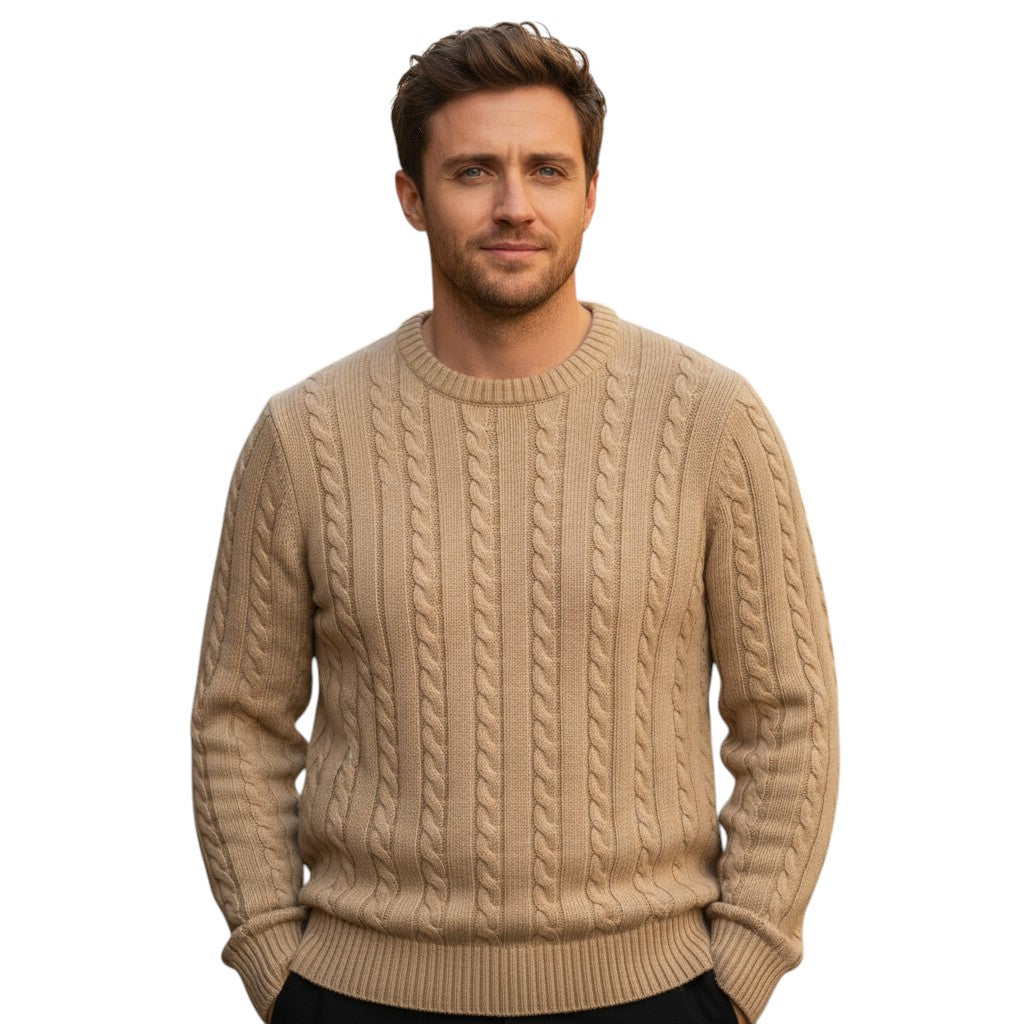 B Unique Fashions - Casual Crew Neck Pullover Sweater for Men-STYLAAR-B Unique Fashions