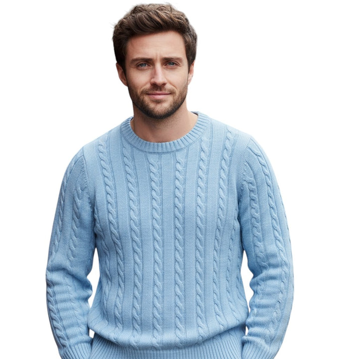 B Unique Fashions - Casual Crew Neck Pullover Sweater for Men-STYLAAR-B Unique Fashions