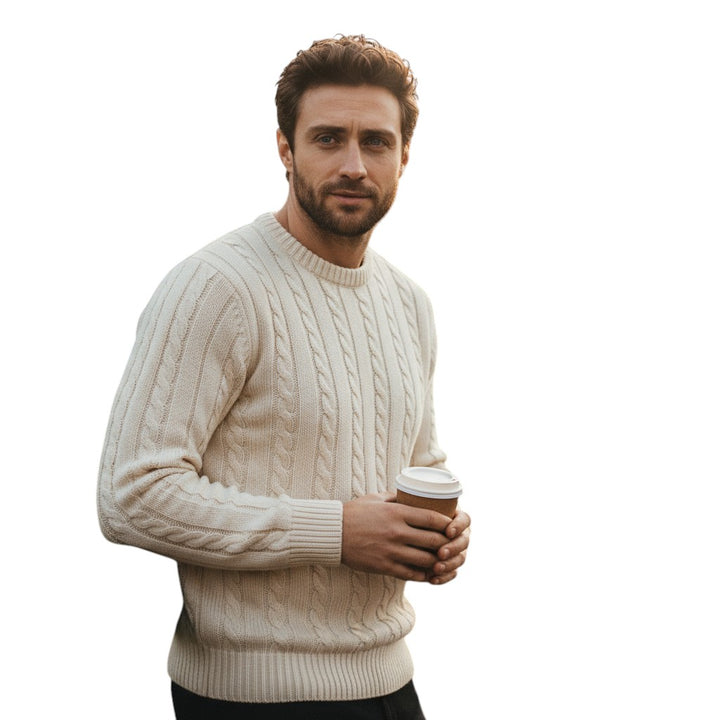B Unique Fashions - Casual Crew Neck Pullover Sweater for Men-STYLAAR-B Unique Fashions