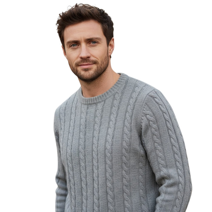 B Unique Fashions - Casual Crew Neck Pullover Sweater for Men-STYLAAR-B Unique Fashions
